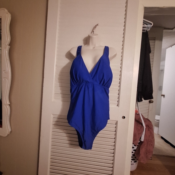 White Birch Royal Blue Women's One-Piece Swimsuit - Picture 2 of 6